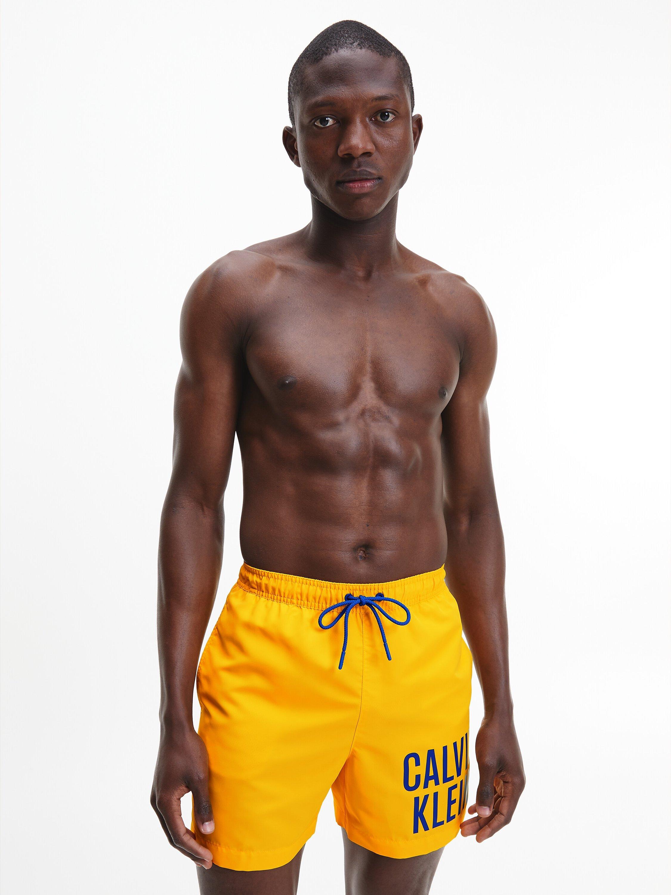 Calvin Klein Intense Power Recycled Poly Swim Shorts, Warm Yellow