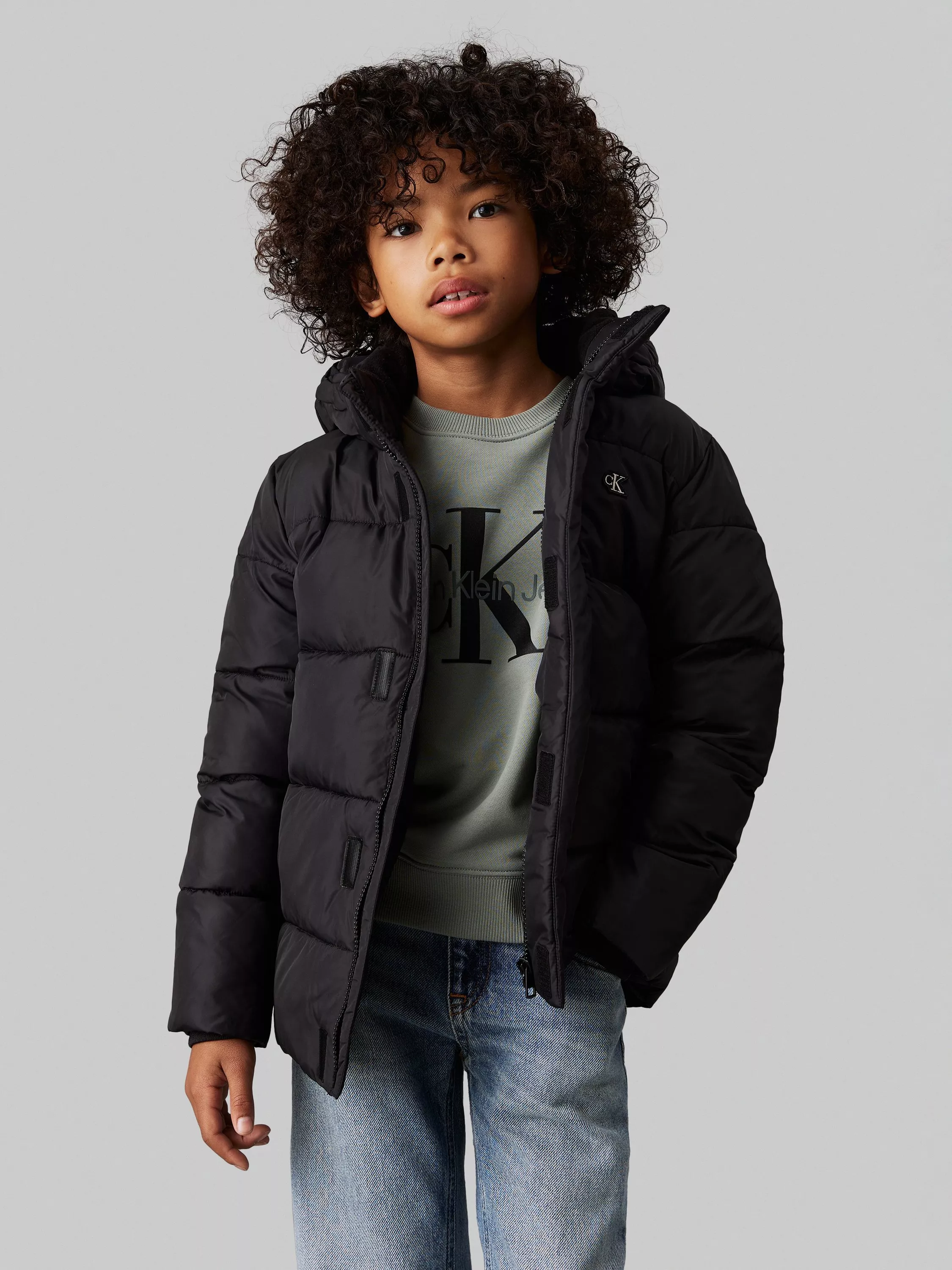 Boys black winter coat online