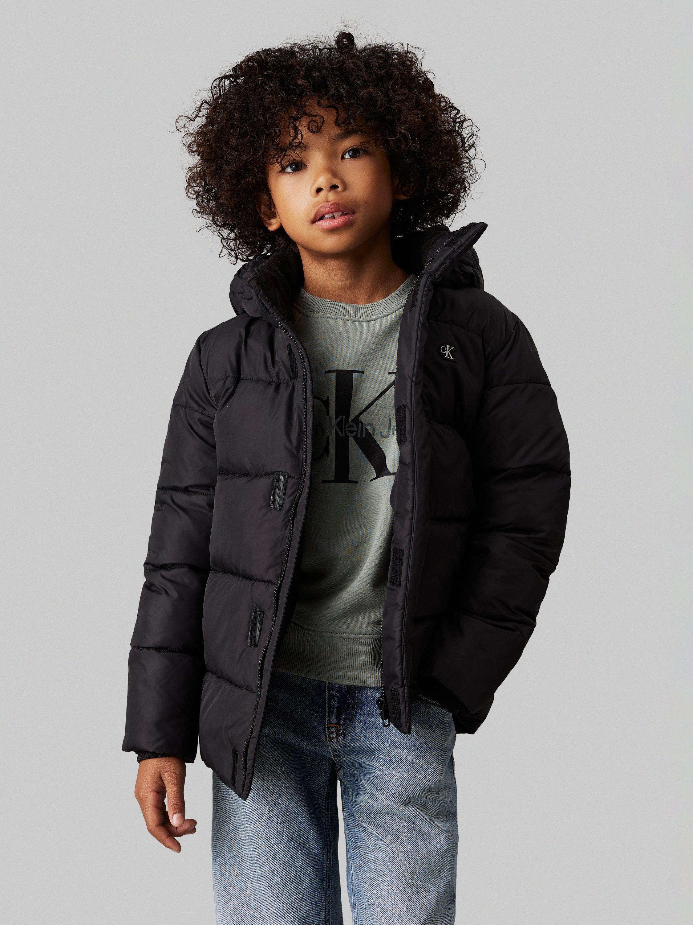Calvin klein hooded down puffer jacket hotsell