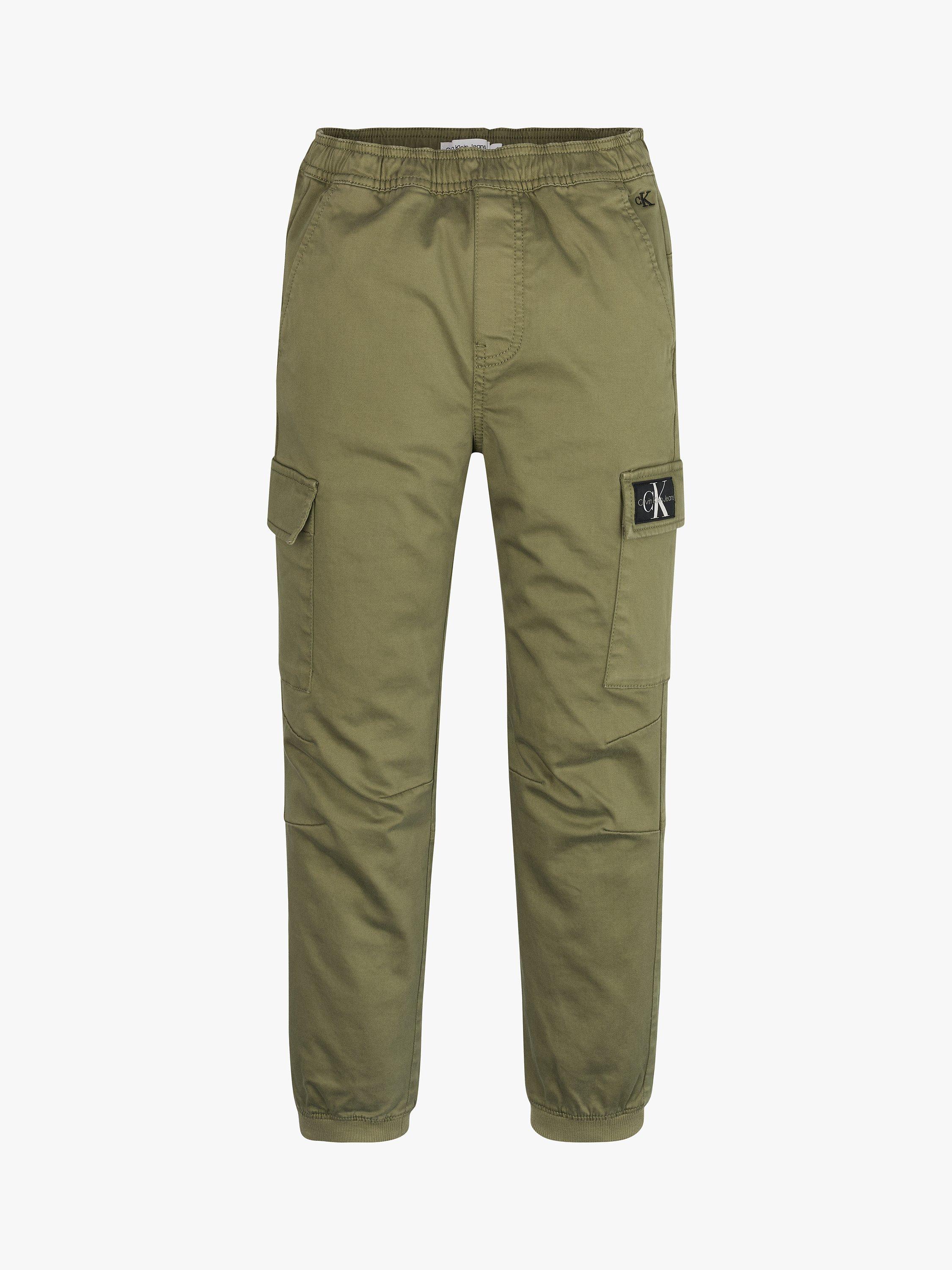 Calvin Klein Kids' Cargo Trousers, Burnt Olive