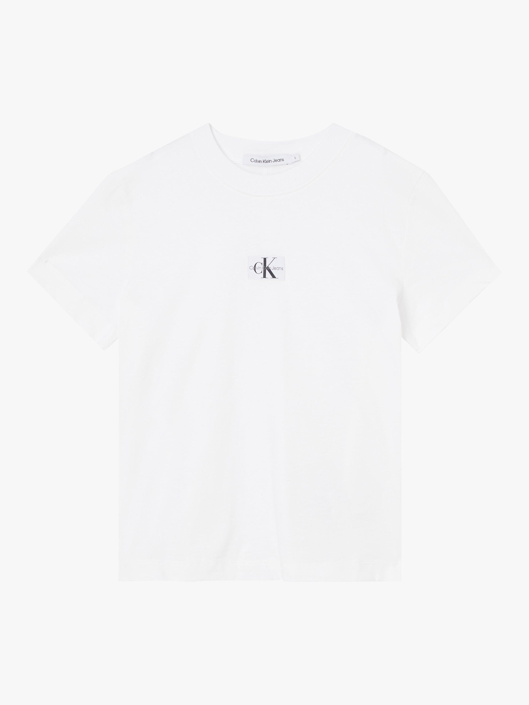 Product image 2 of 3, which shows Calvin Klein Jeans Badge Logo T-Shirt, Bright White, S