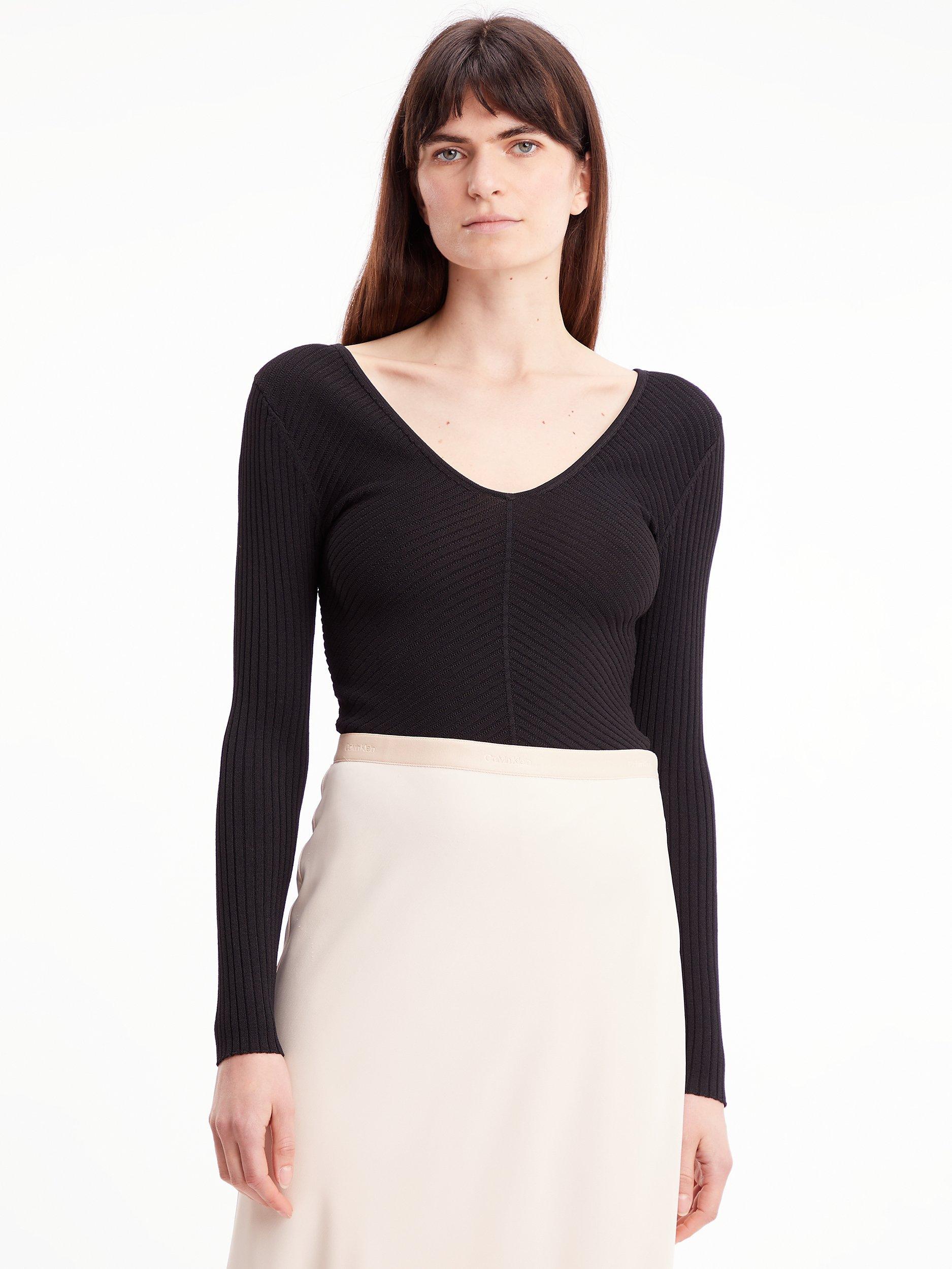 Calvin Klein Iconic V-Neck Textured Top