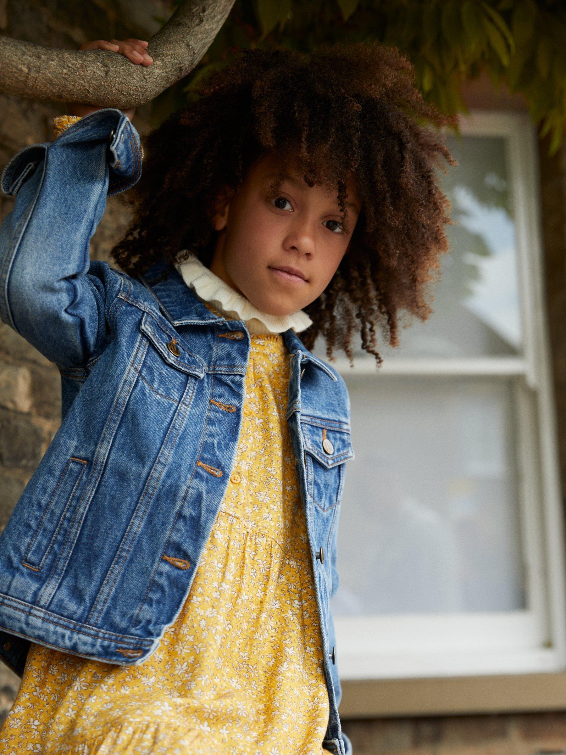 John Lewis Kids' Authentic Wash Denim Jacket, Mid Wash