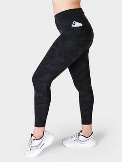Sweaty Betty Power 7/8 Workout Leggings, Black Camo