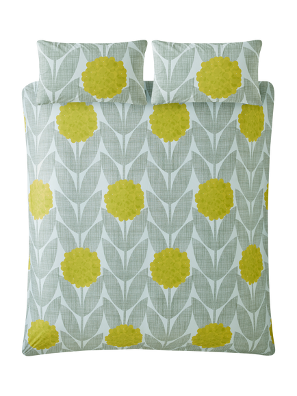 Orla Kiely Blossom Flower 200 Thread Count Duvet Cover Set - view 2, Yellow