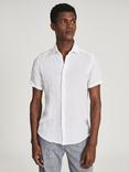 Reiss Holiday Linen Slim Fit Shirt, White