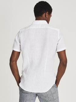 Reiss Holiday Linen Slim Fit Shirt - view 2, White