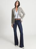 Reiss Brompton Leather Jeans Belt, Tan