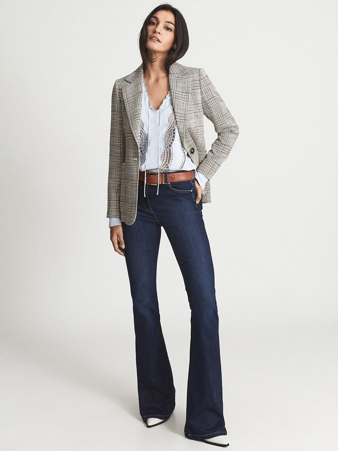 Product image 7 of 7, which shows Reiss Brompton Leather Jeans Belt, Tan, XS