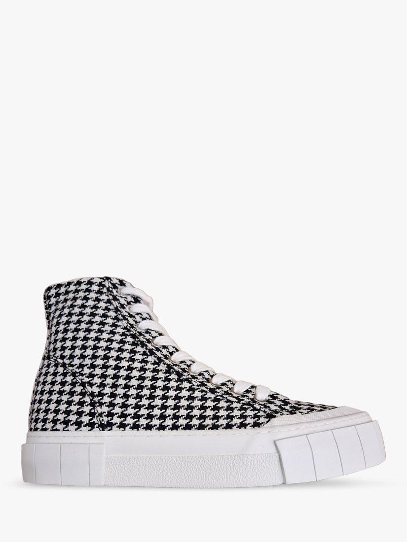Good News Juice Lace Up Hi-Top Trainers, Black/White