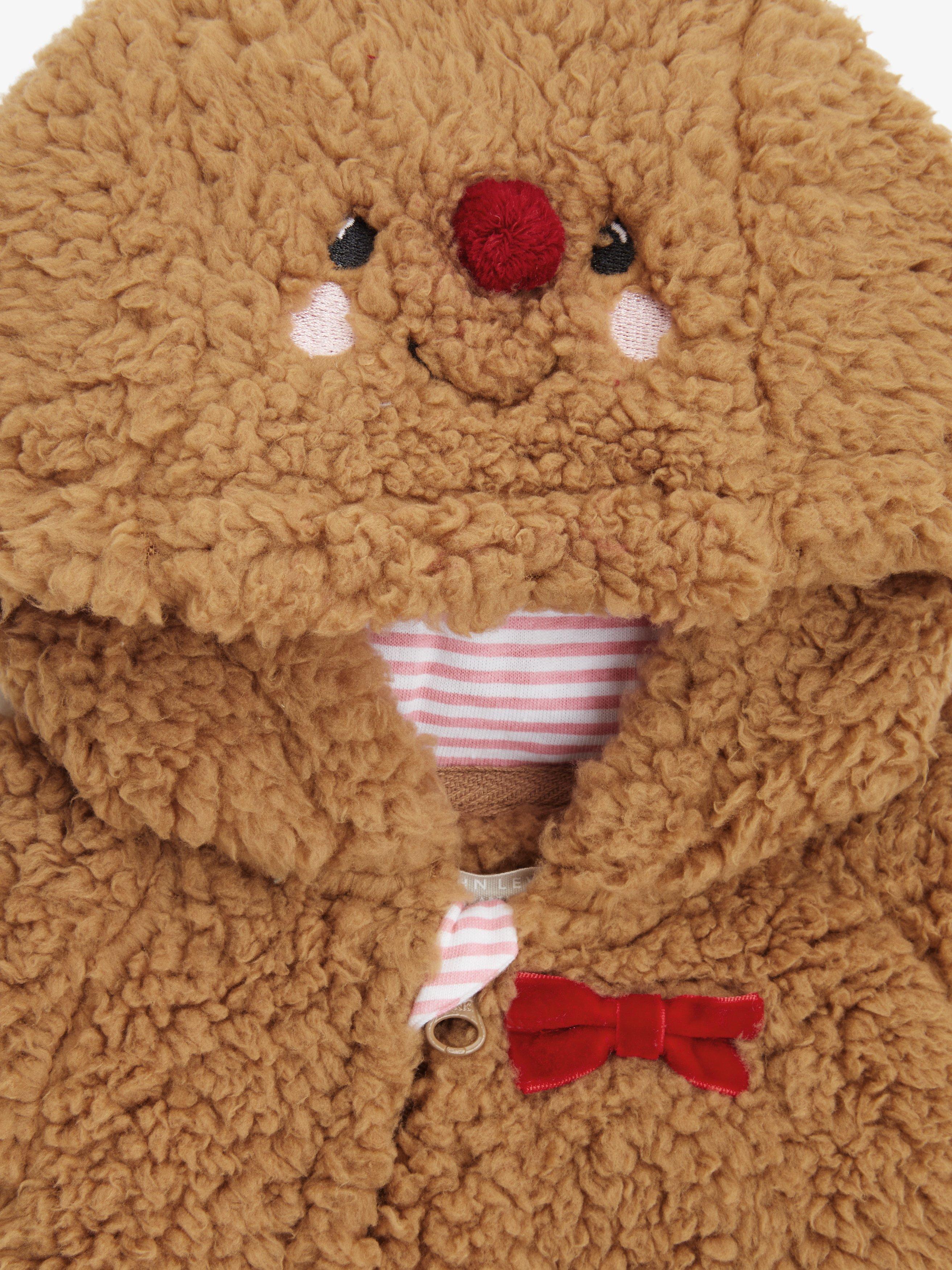 Product image 3 of 3, which shows John Lewis Baby Gingerbread Hooded Onesie, Multi, Newborn
