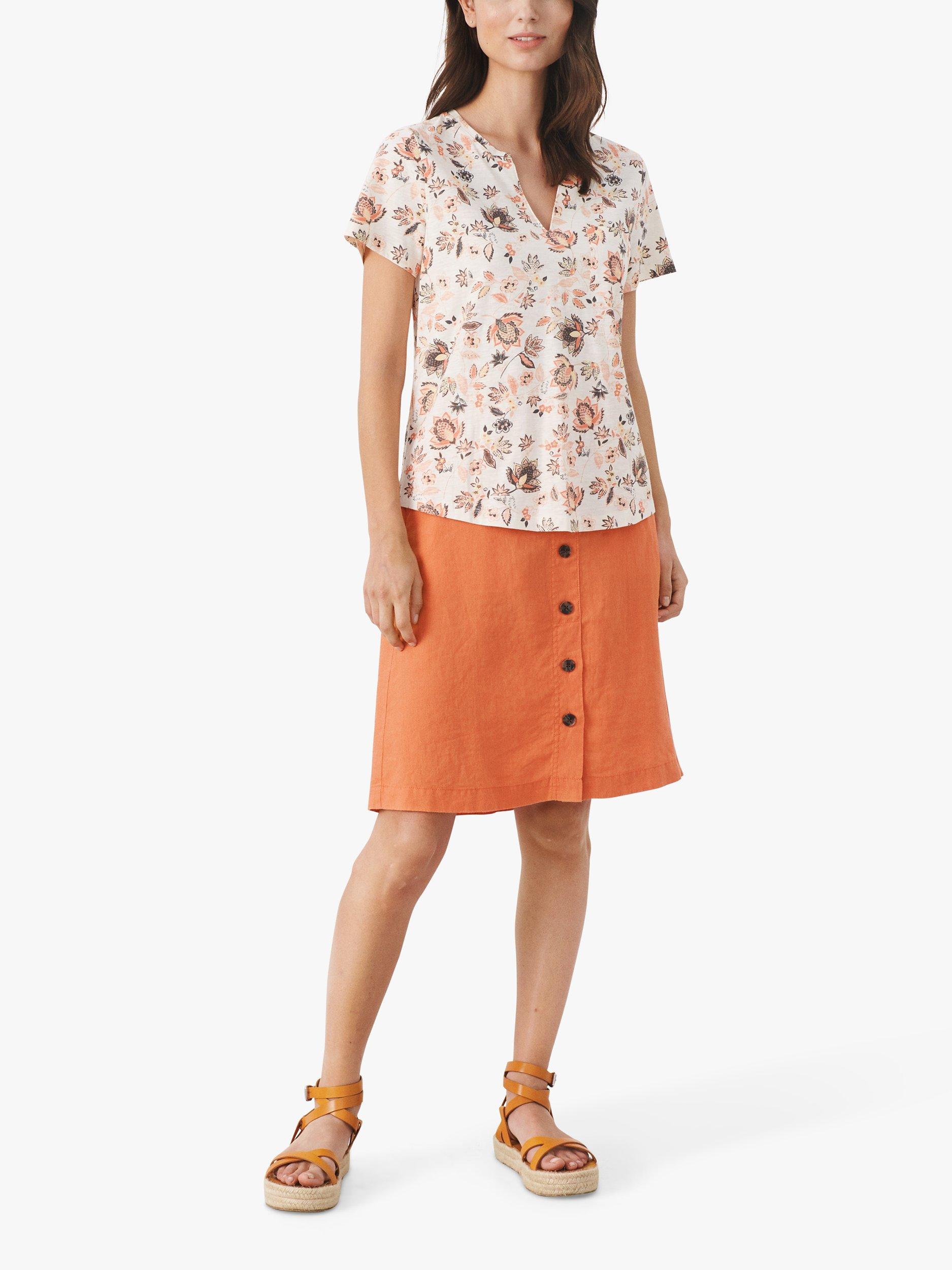 Part Two Gesina Cotton Floral V-Neck T-Shirt