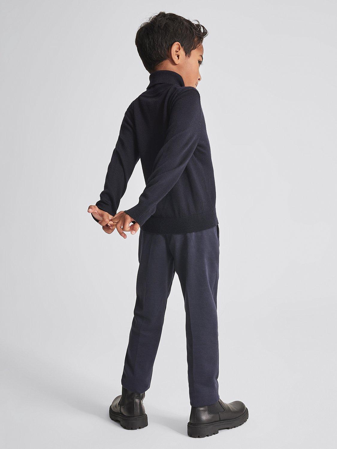 Product image 2 of 6, which shows Reiss Kids' Eastbury Stretch Chino Trousers, Navy, 4-5 years
