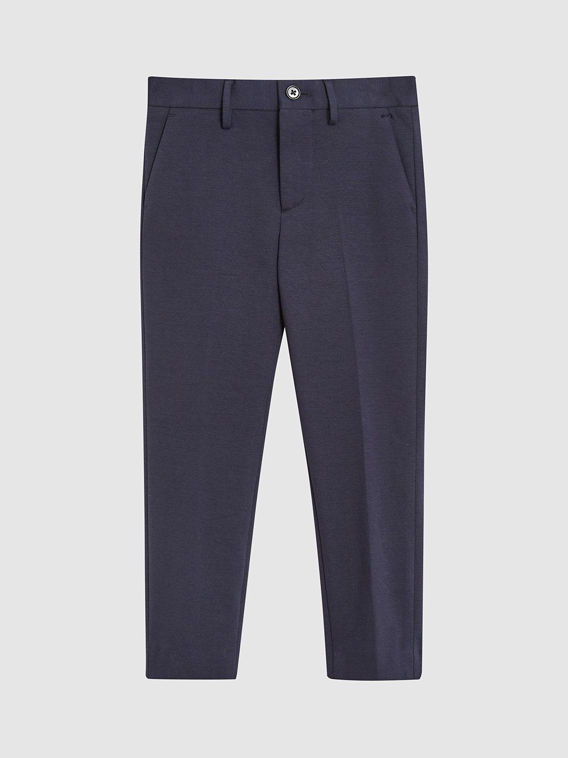 Product image 3 of 6, which shows Reiss Kids' Eastbury Stretch Chino Trousers, Navy, 4-5 years