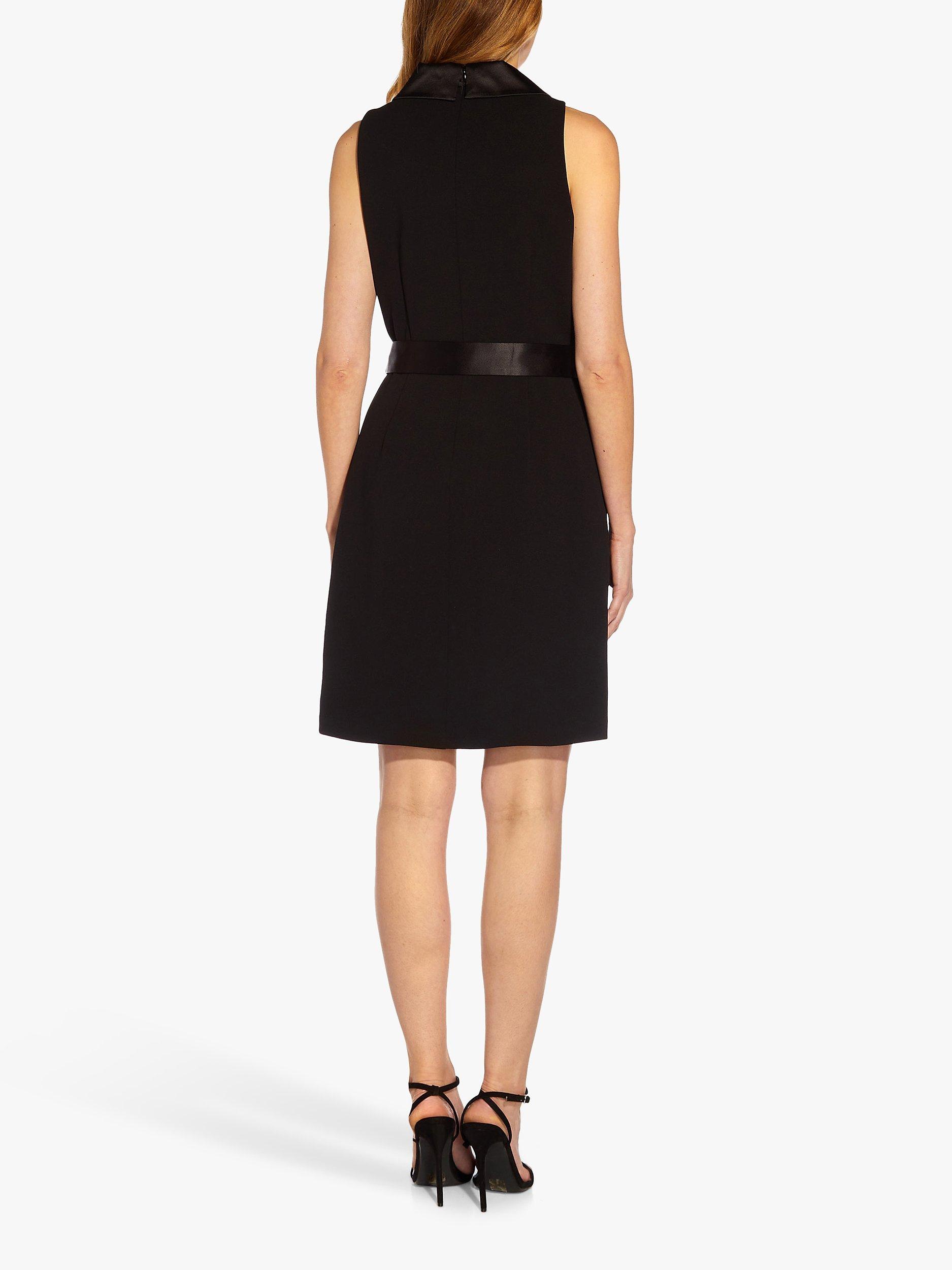 Product image 3 of 6, which shows Adrianna Papell Crepe Tuxedo Dress, Black, 6