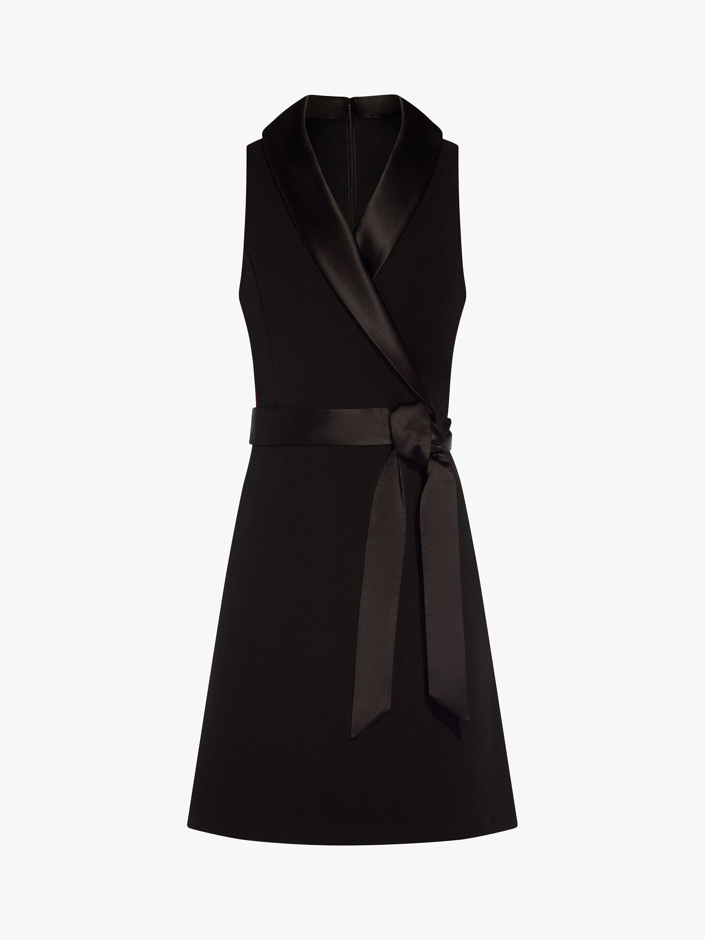 Product image 5 of 6, which shows Adrianna Papell Crepe Tuxedo Dress, Black, 6