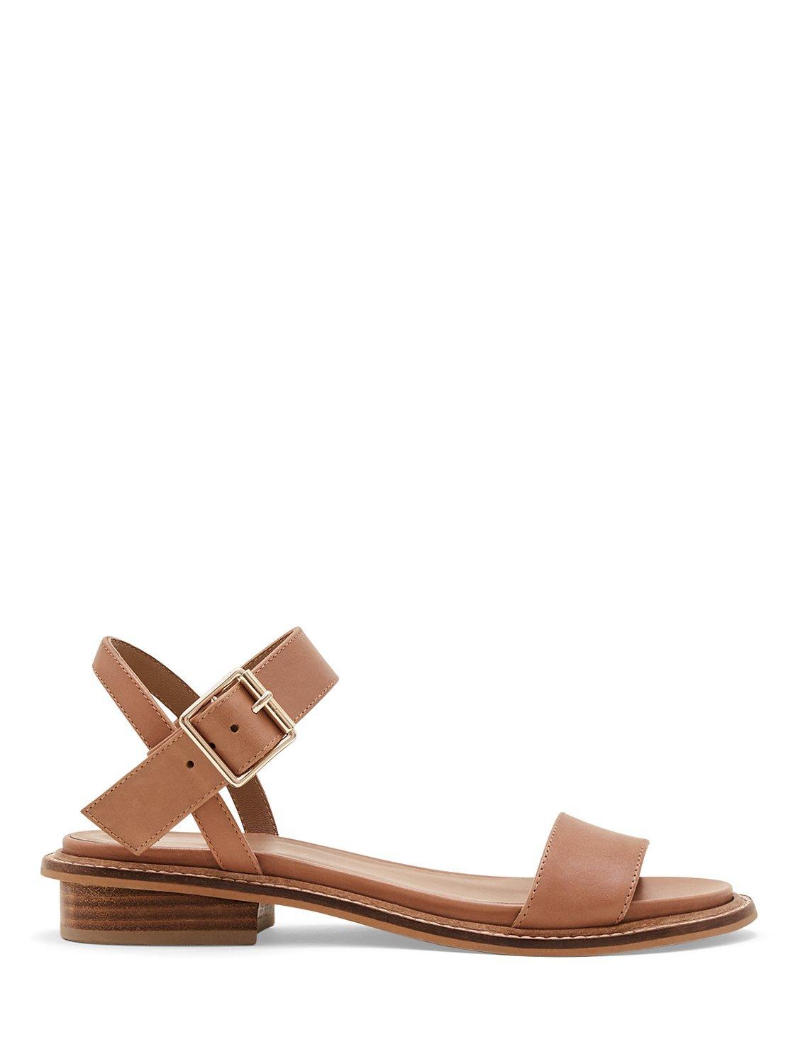 Phase Eight Flat Buckle Sandals, Tan