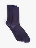 John Lewis Children's Wool Rich Socks, Pack of 3, Blue