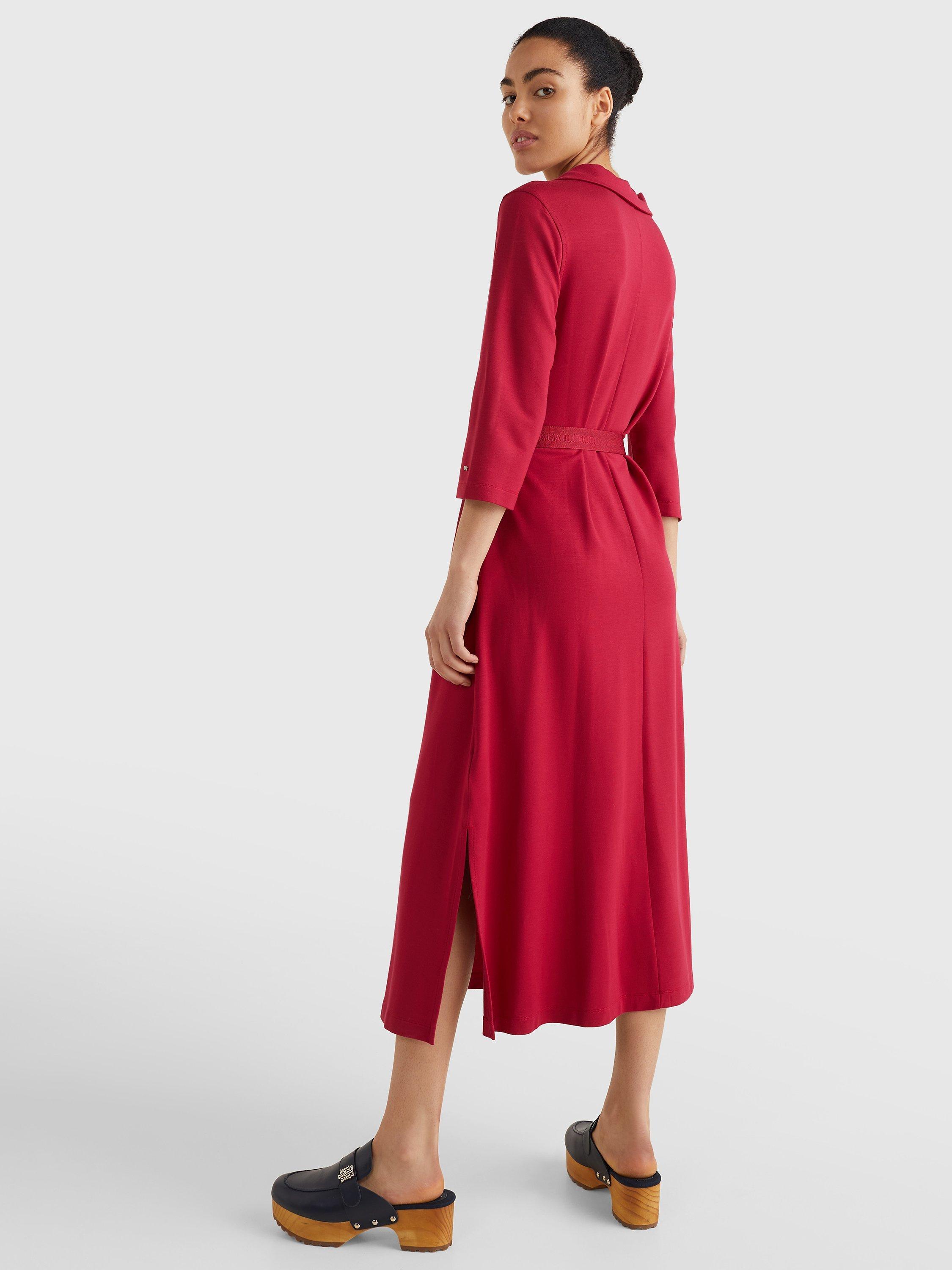 Product image 2 of 4, which shows Tommy Hilfiger Midi Shirt Dress, Royal Berry, XS