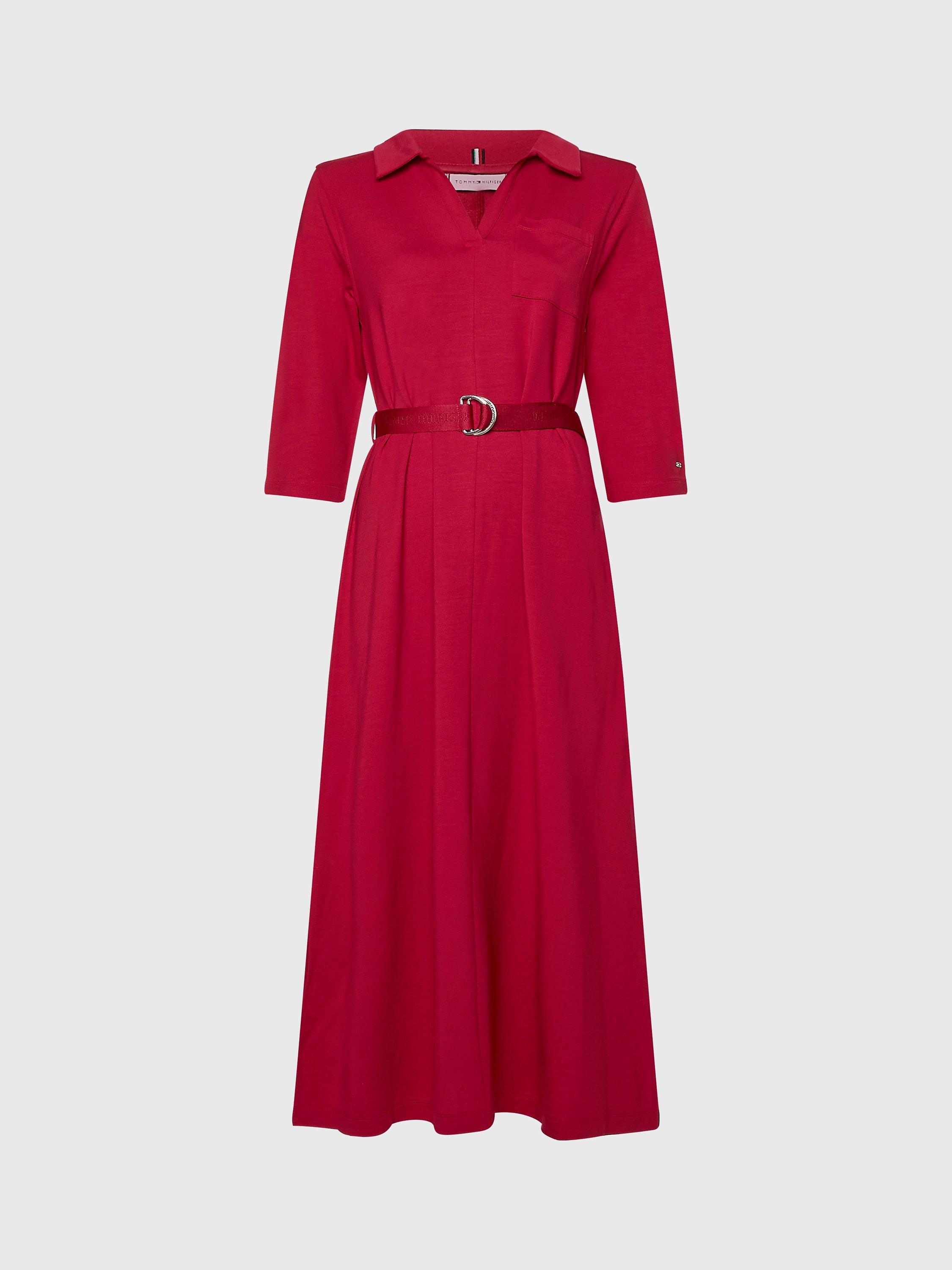 Product image 3 of 4, which shows Tommy Hilfiger Midi Shirt Dress, Royal Berry, XS