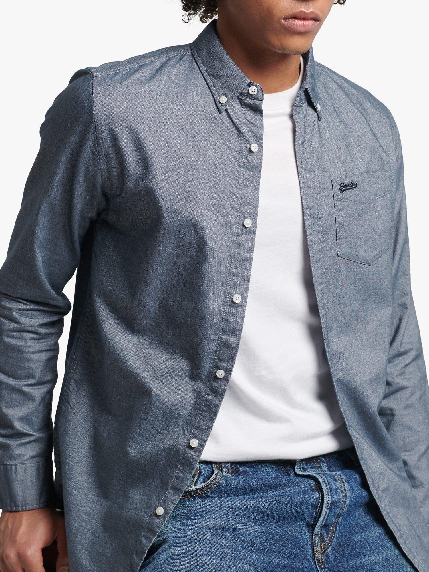 Superdry Vintage Oxford Shirt, Lauren Navy
