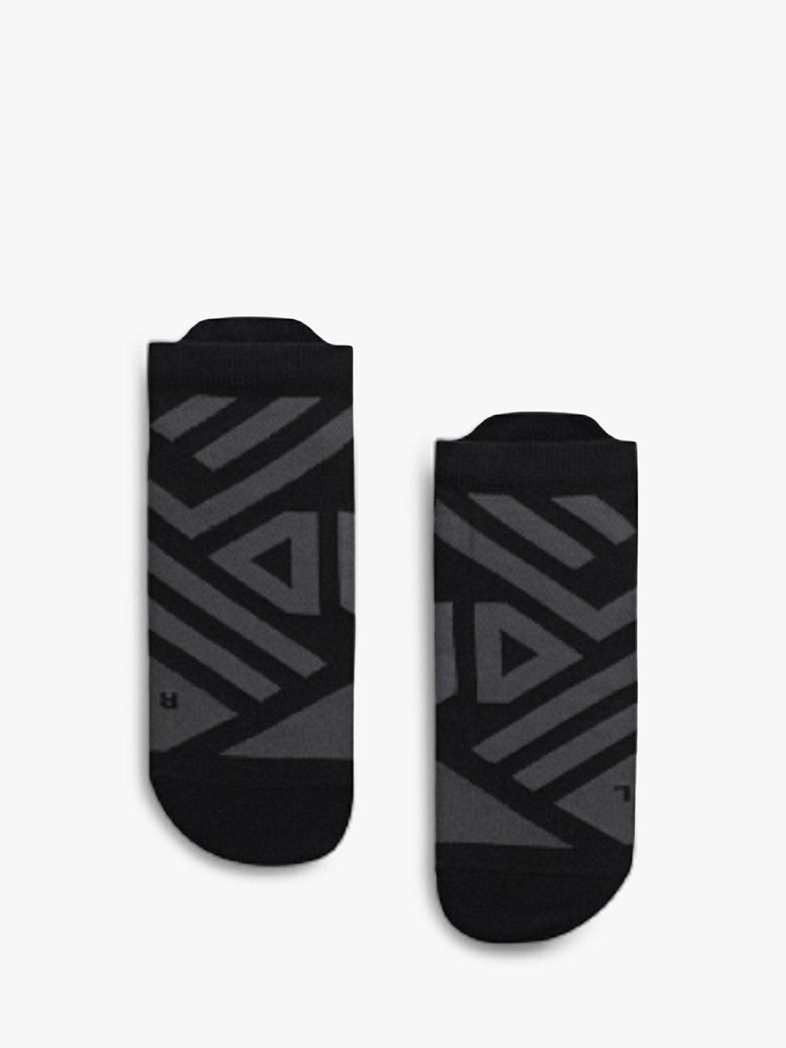 On Perf Running Ankle Socks, Black/shadow