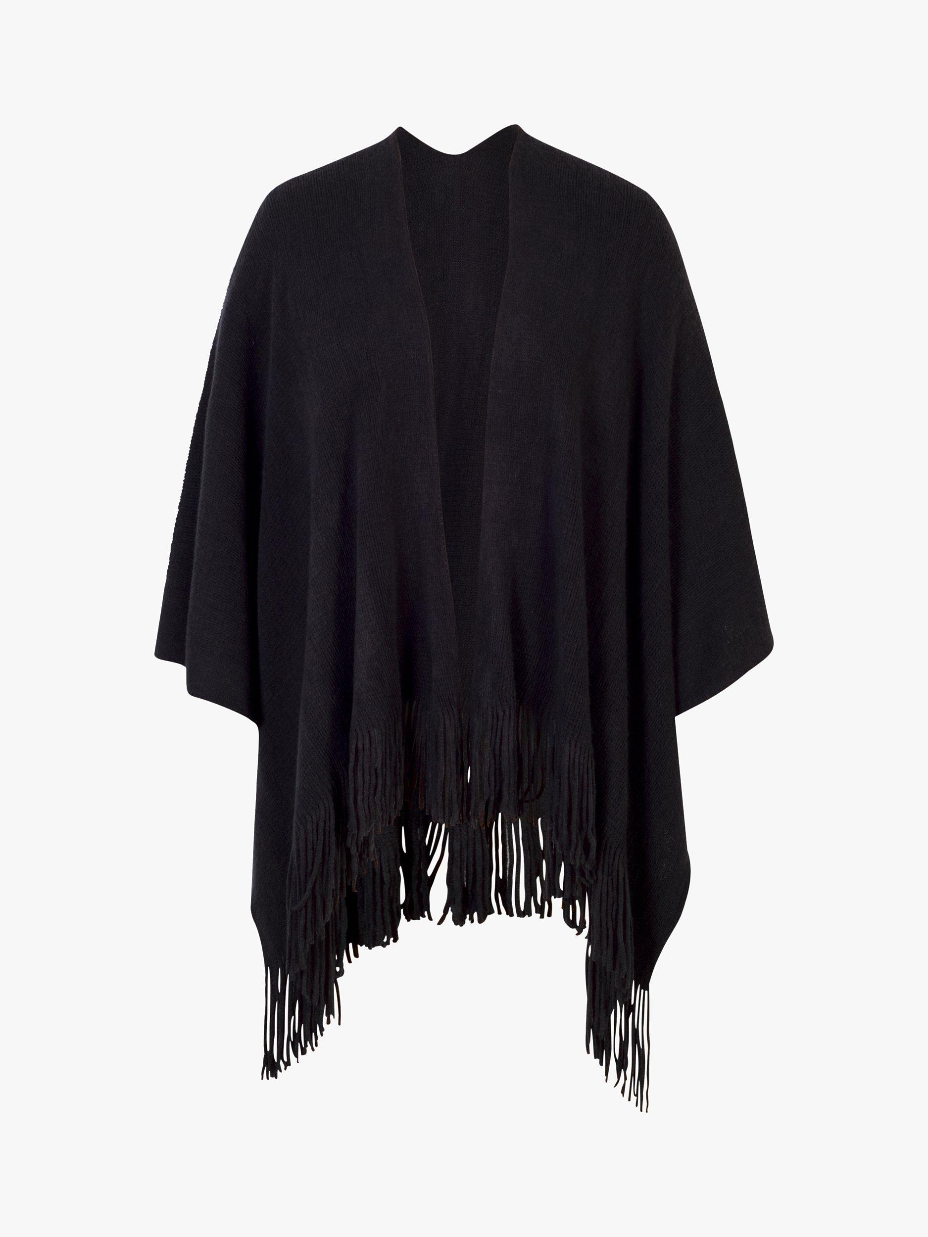 Product image 5 of 5, which shows chesca Fringed Wrap Scarf, Navy, One Size