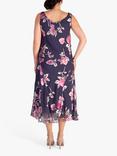 chesca Rose Devoree Sleeveless Midi Dress, Violetta