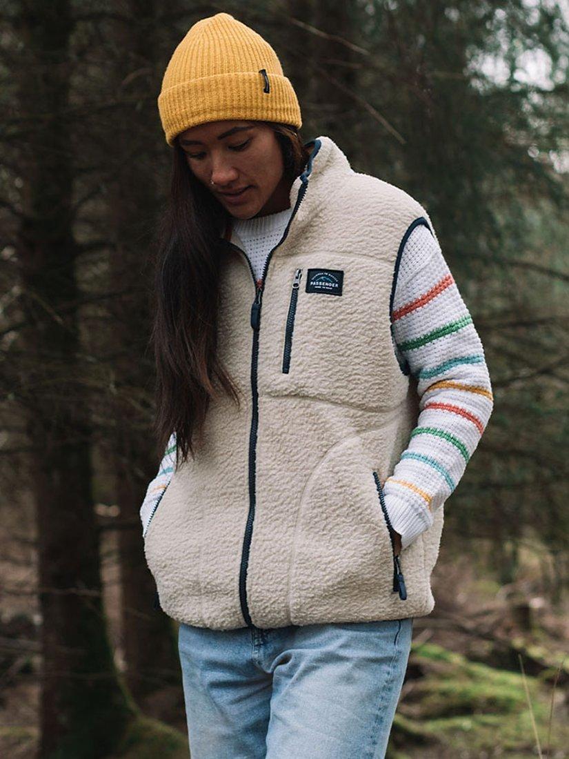 Product image 1 of 3, which shows Passenger Namu Sleeveless Fleece, Oatmeal, XS