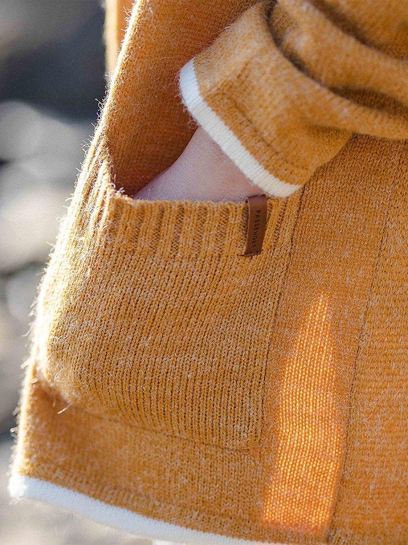 Product image 7 of 7, which shows Passenger West Coast Open Neck Cardigan, Sunset Yellow, XS