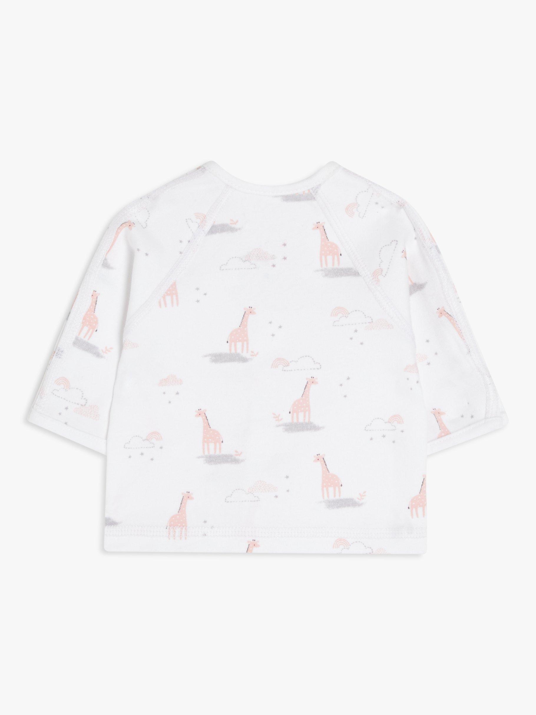 John Lewis Premature Baby GOTS Organic Cotton Giraffe Print Jacket, Pink, 3lb
