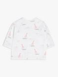 John Lewis Premature Baby GOTS Organic Cotton Giraffe Print Jacket, Pink