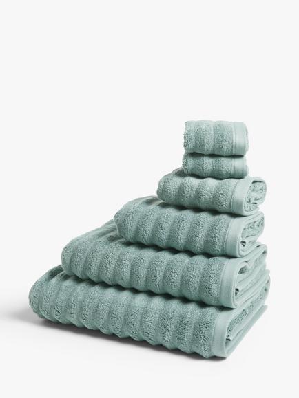John Lewis Luxury Spa Towels containing TENCEL™ Modal, Sage