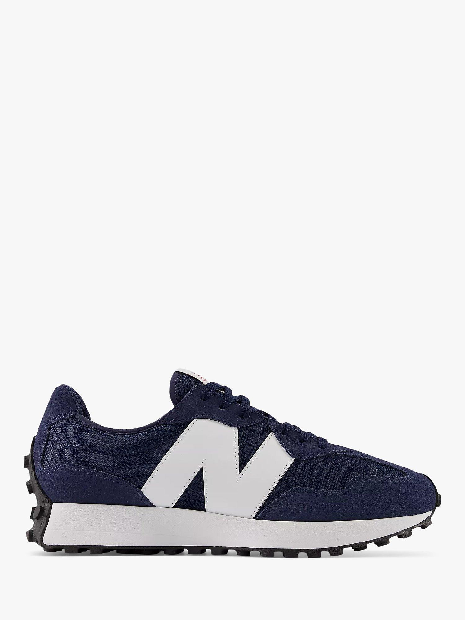 New Balance 327 Men's Suede Lace Up Trainers, Natural Indigo