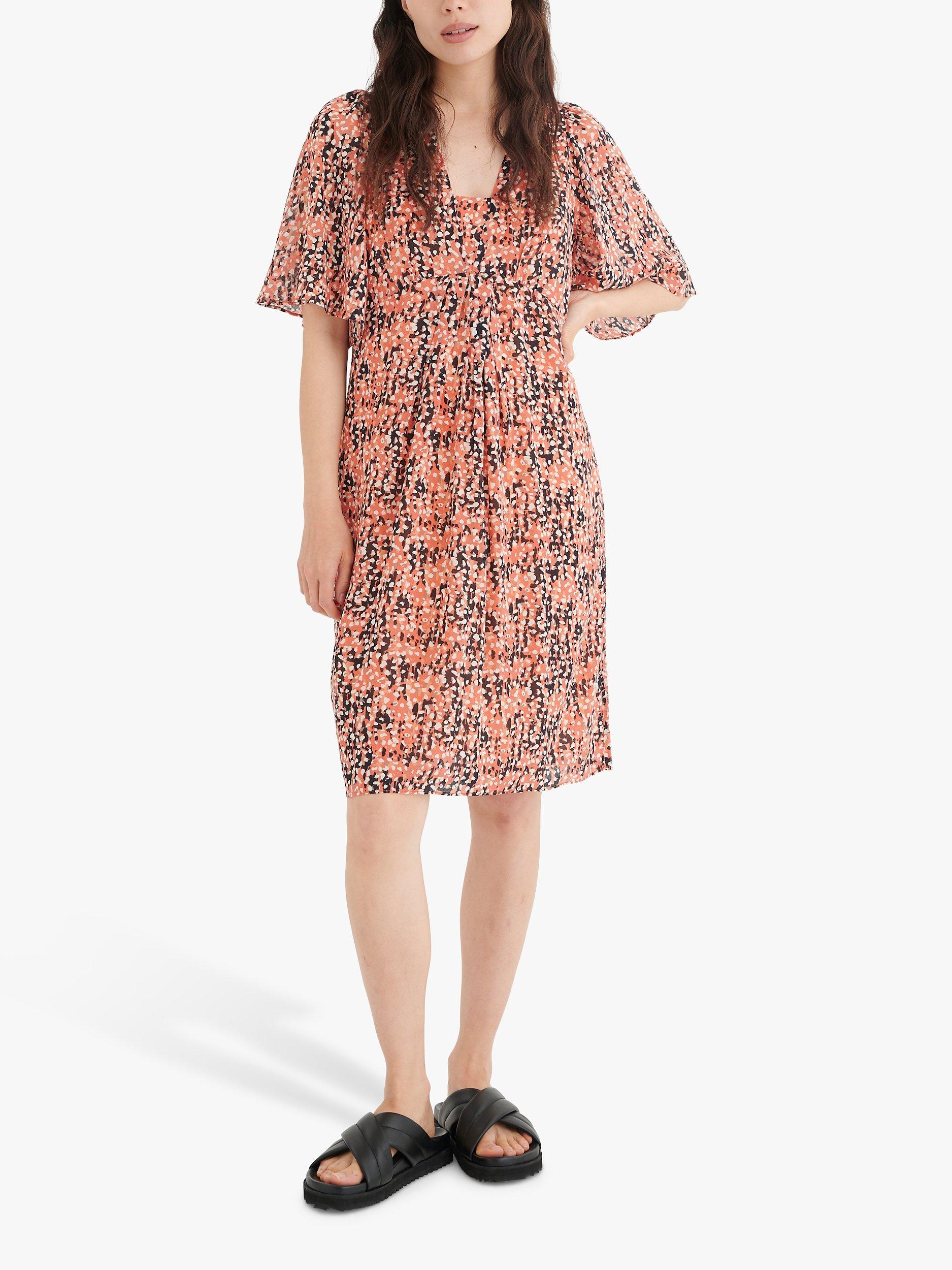 InWear Veree Abstract Print Dress, Coral/Multi