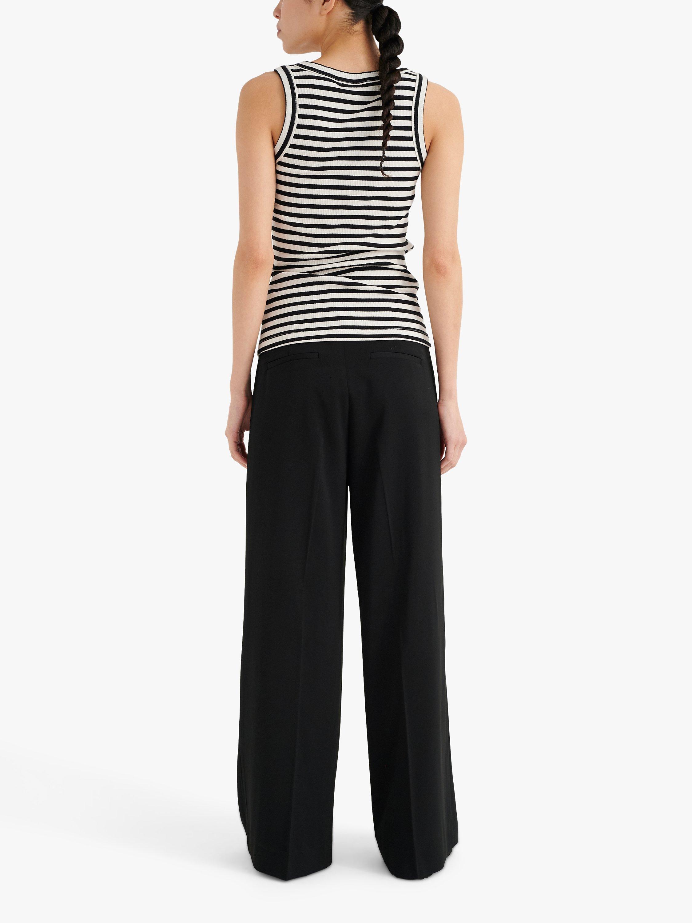 Product image 2 of 6, which shows InWear Dagna Stripe Tank Top, Black/Whisper, XS