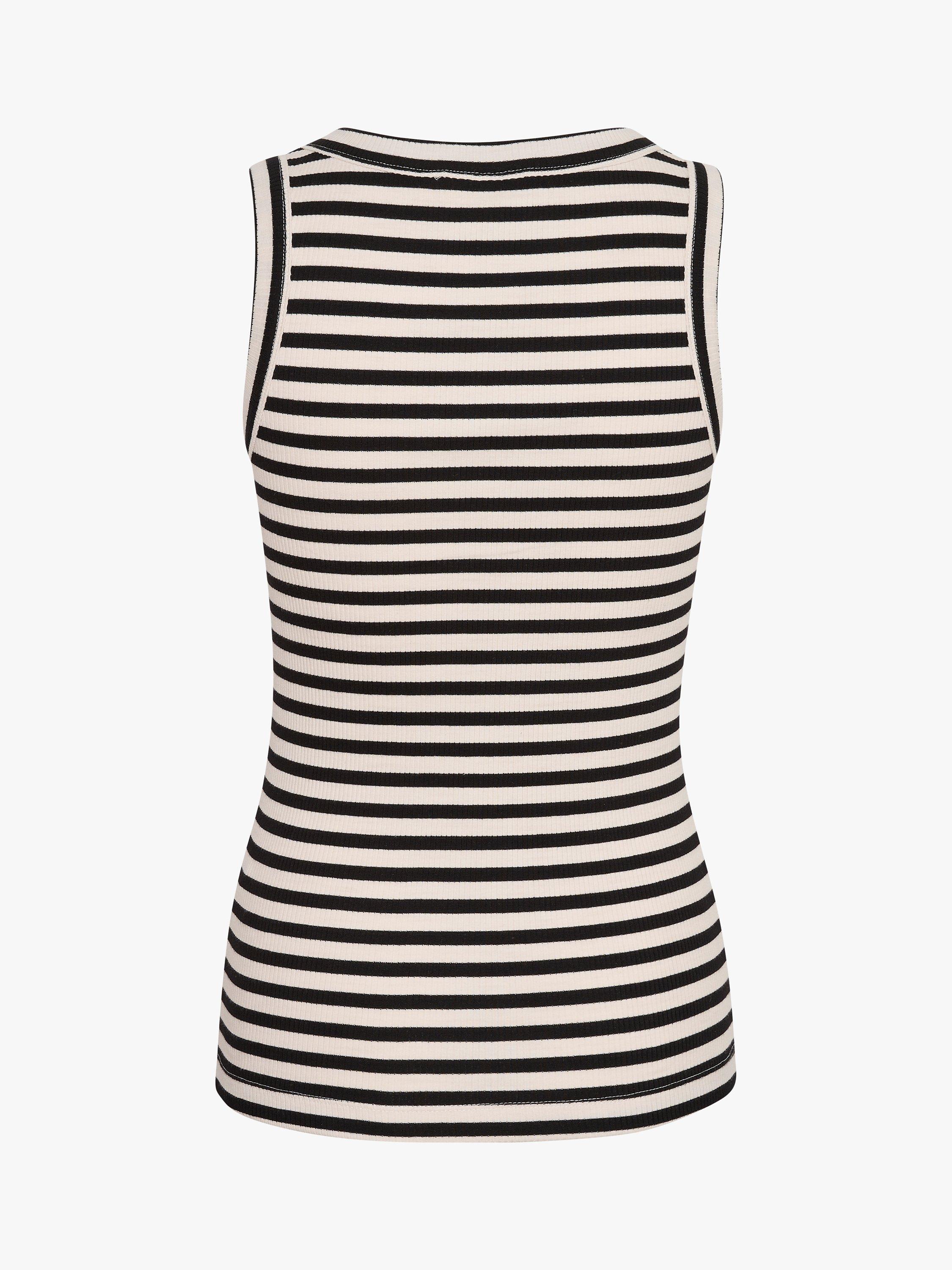 Product image 6 of 6, which shows InWear Dagna Stripe Tank Top, Black/Whisper, XS