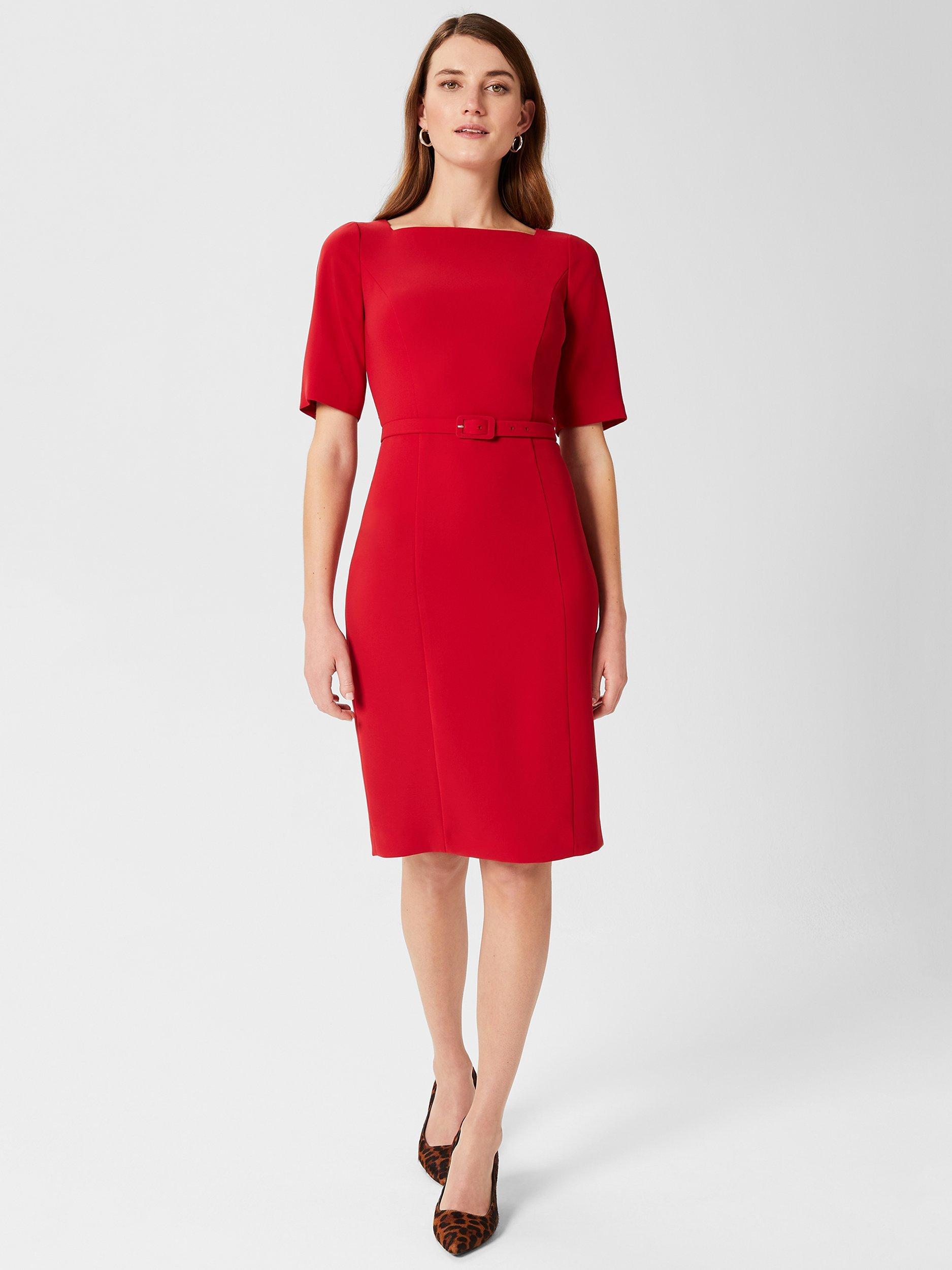 Hobbs Abigail Shift Dress, Red