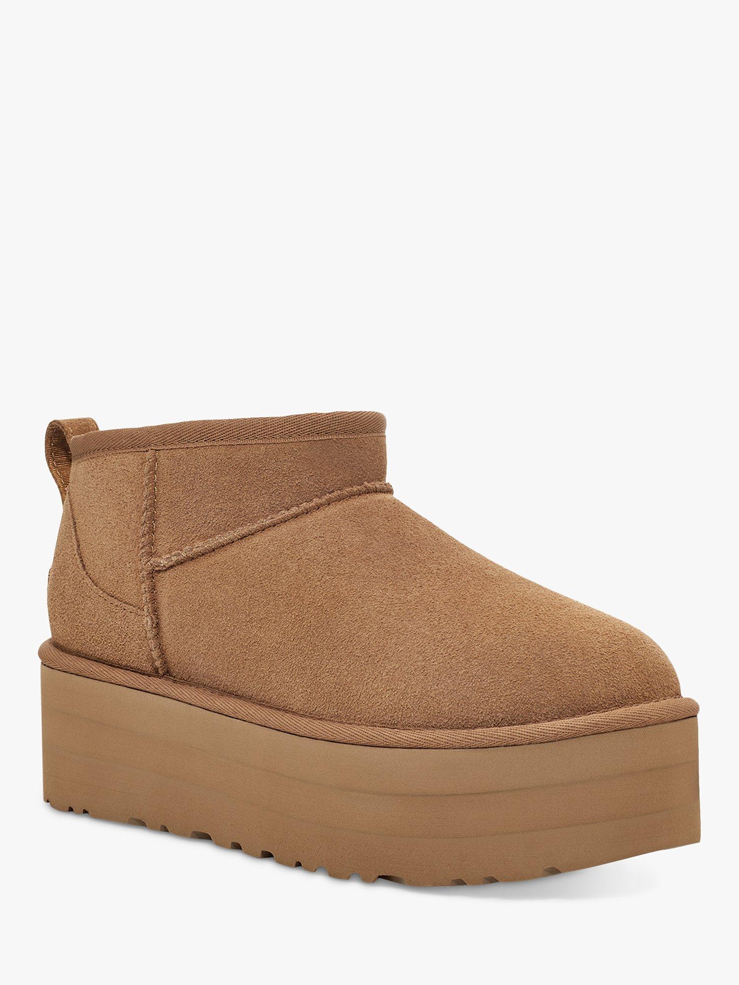 UGG Classic Ultra Mini Platform Suede Boots, Chestnut, 3