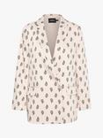 Soaked In Luxury Thora Floral Blazer, Oatmeal