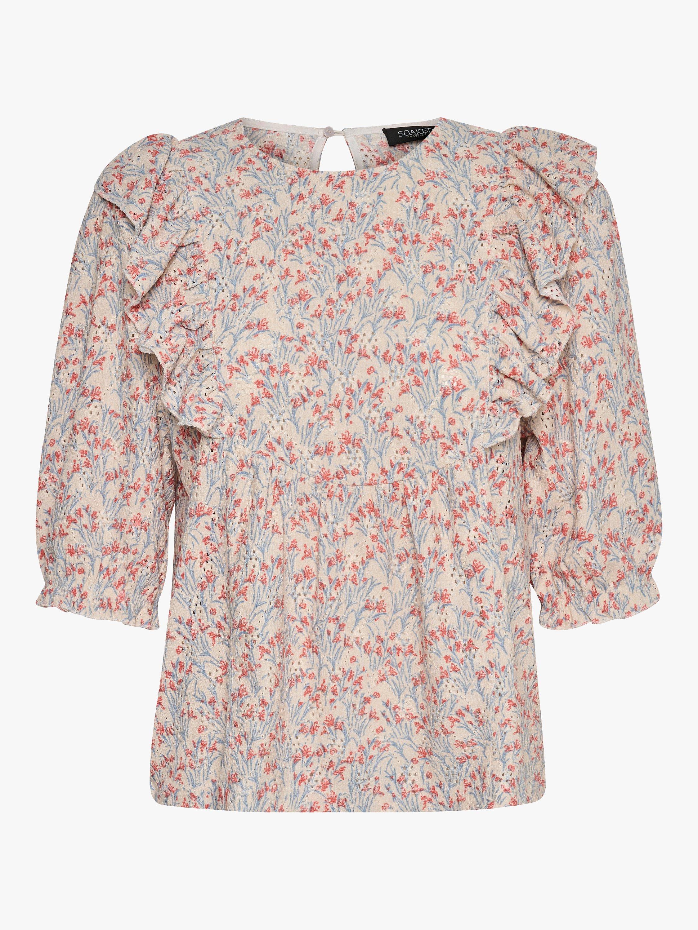 Soaked In Luxury Suzie Floral Blouse, Whisper White/Multi