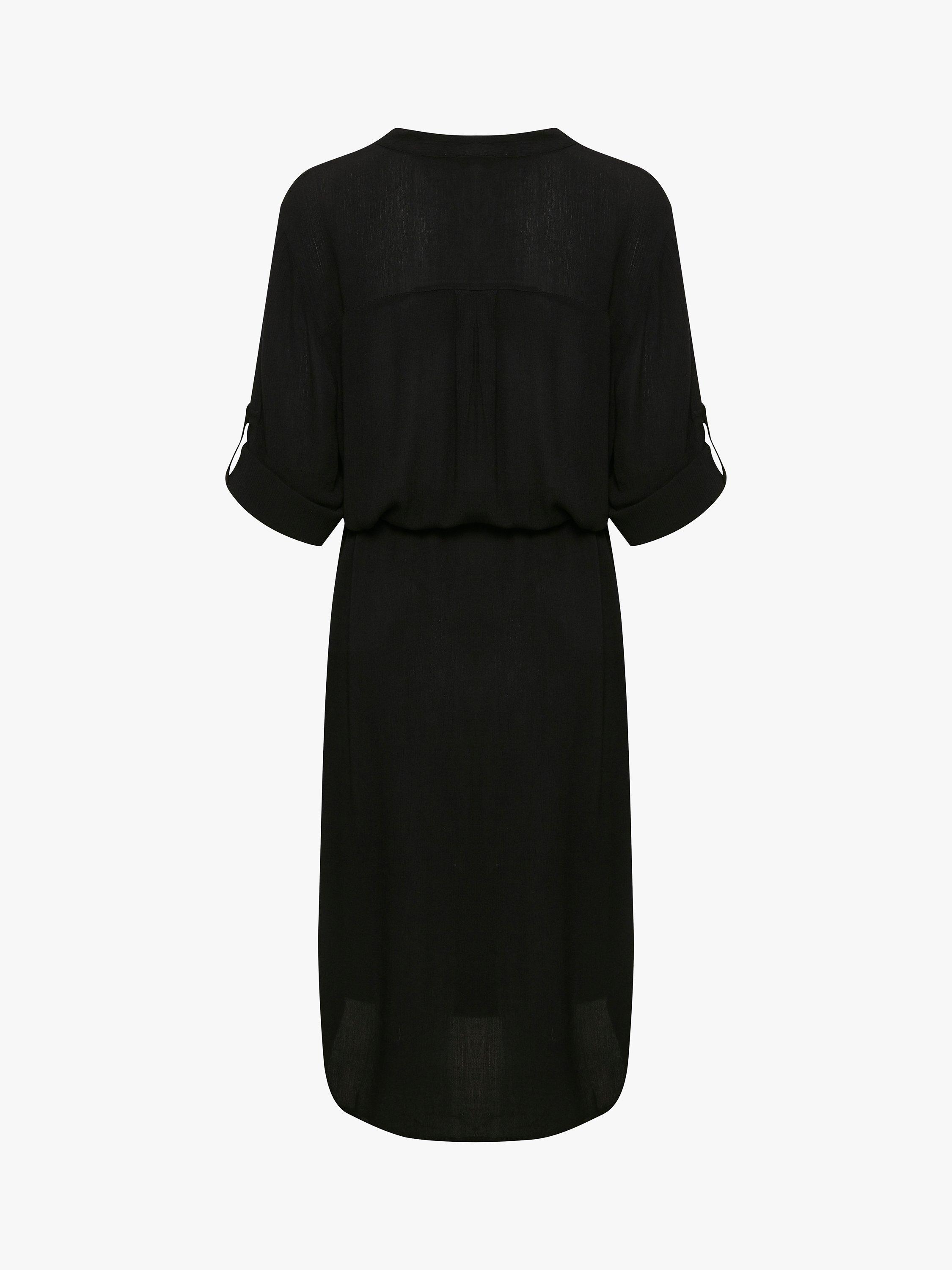 Soaked In Luxury Zaya Midi Shirt Dress, Black, XS