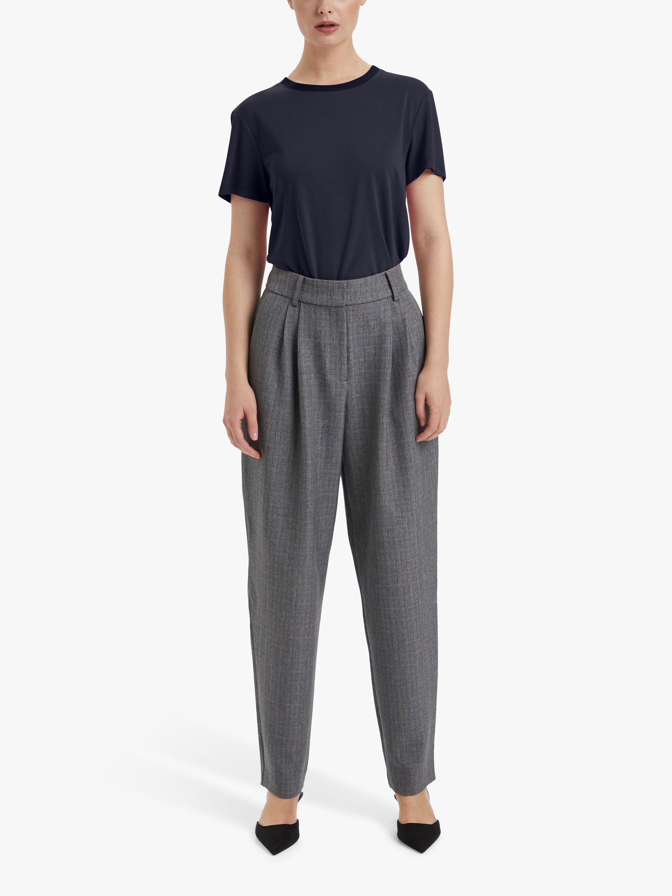 Product image 1 of 6, which shows Soaked In Luxury Columbine Crew Neck T-Shirt, Navy, XS