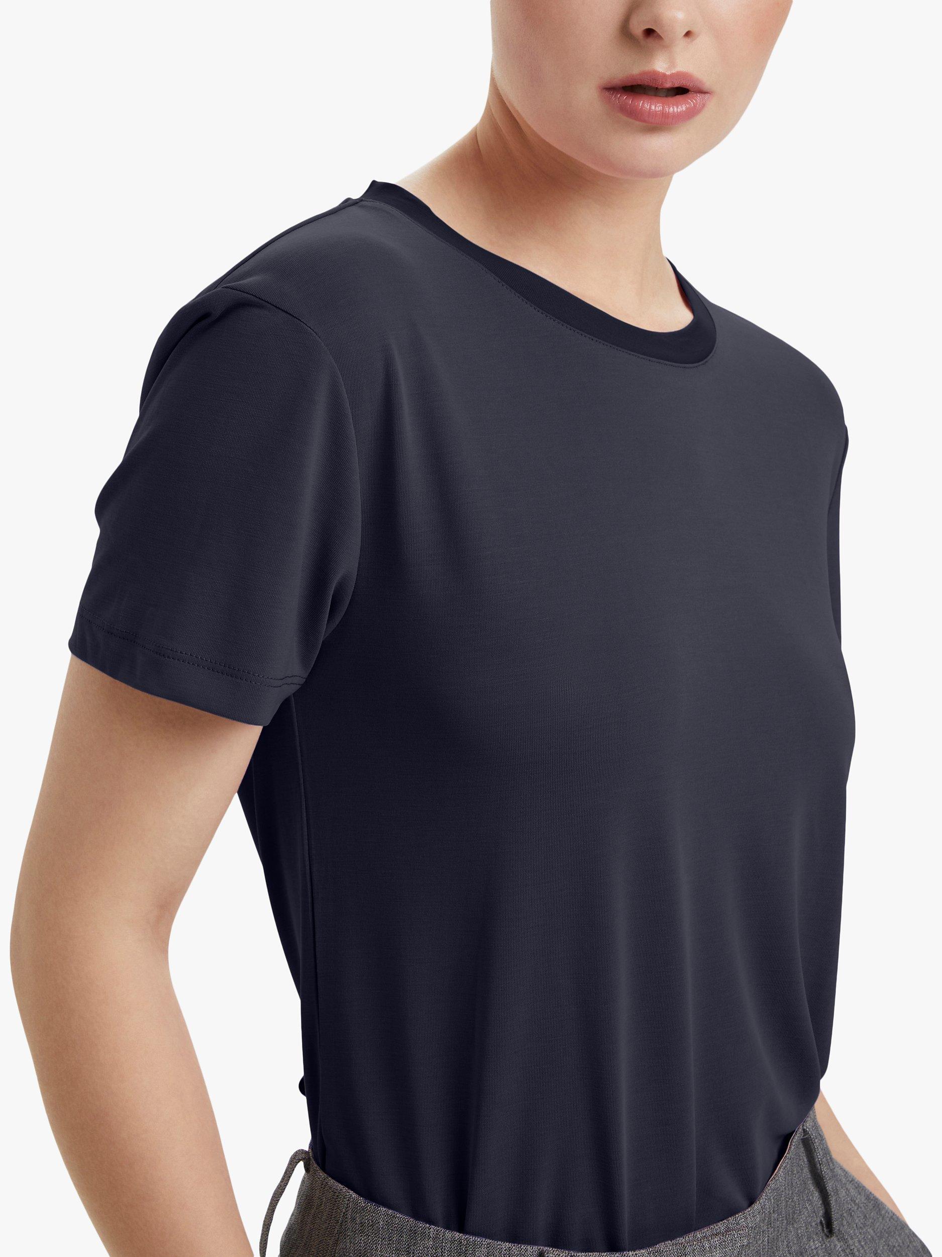 Product image 4 of 6, which shows Soaked In Luxury Columbine Crew Neck T-Shirt, Navy, XS