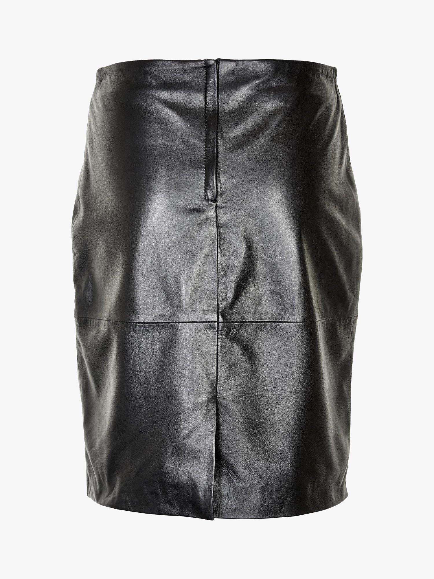 Product image 7 of 8, which shows Soaked In Luxury Folly Pencil Leather Skirt, Black, XS