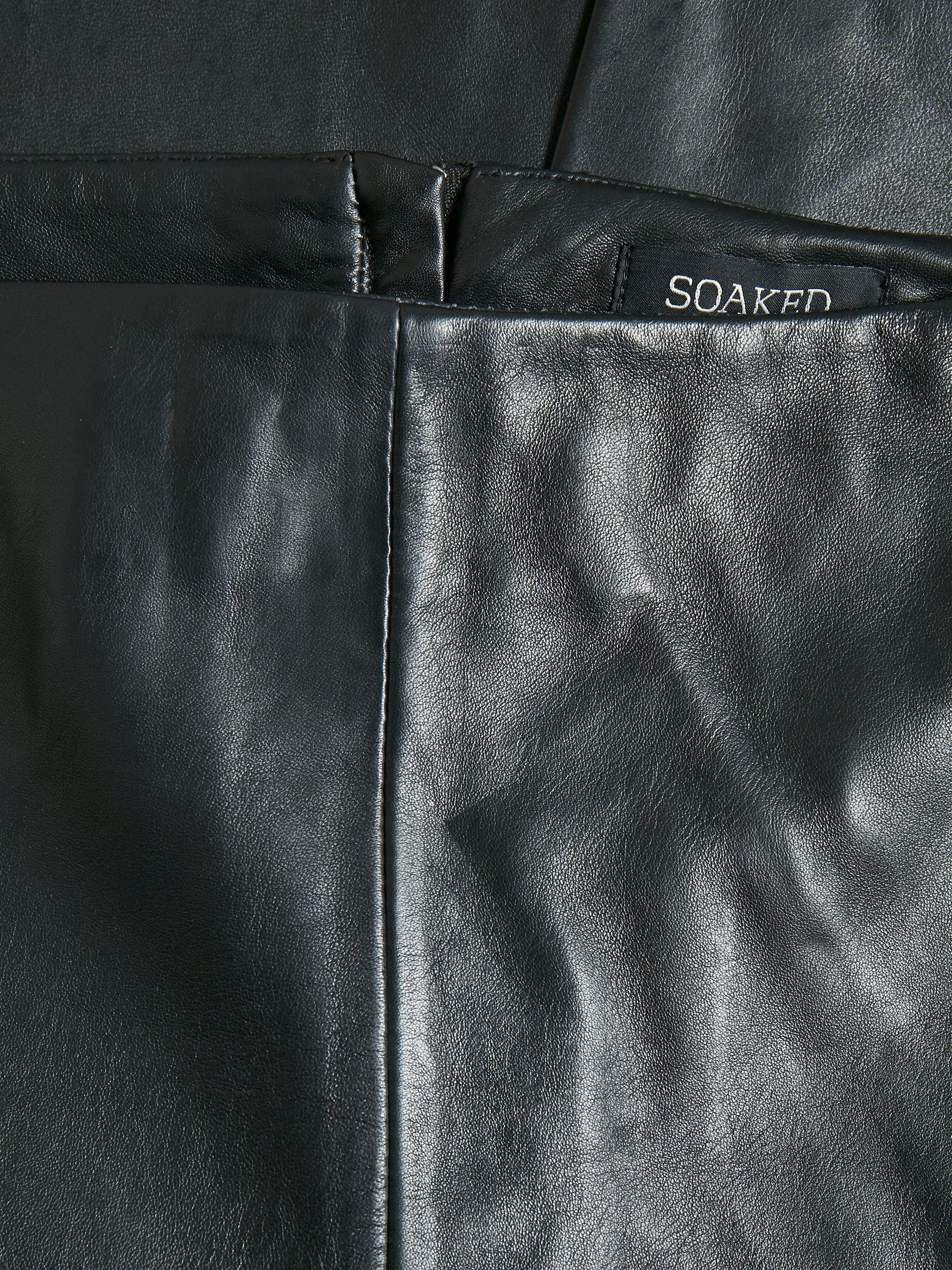 Product image 8 of 8, which shows Soaked In Luxury Folly Pencil Leather Skirt, Black, XS