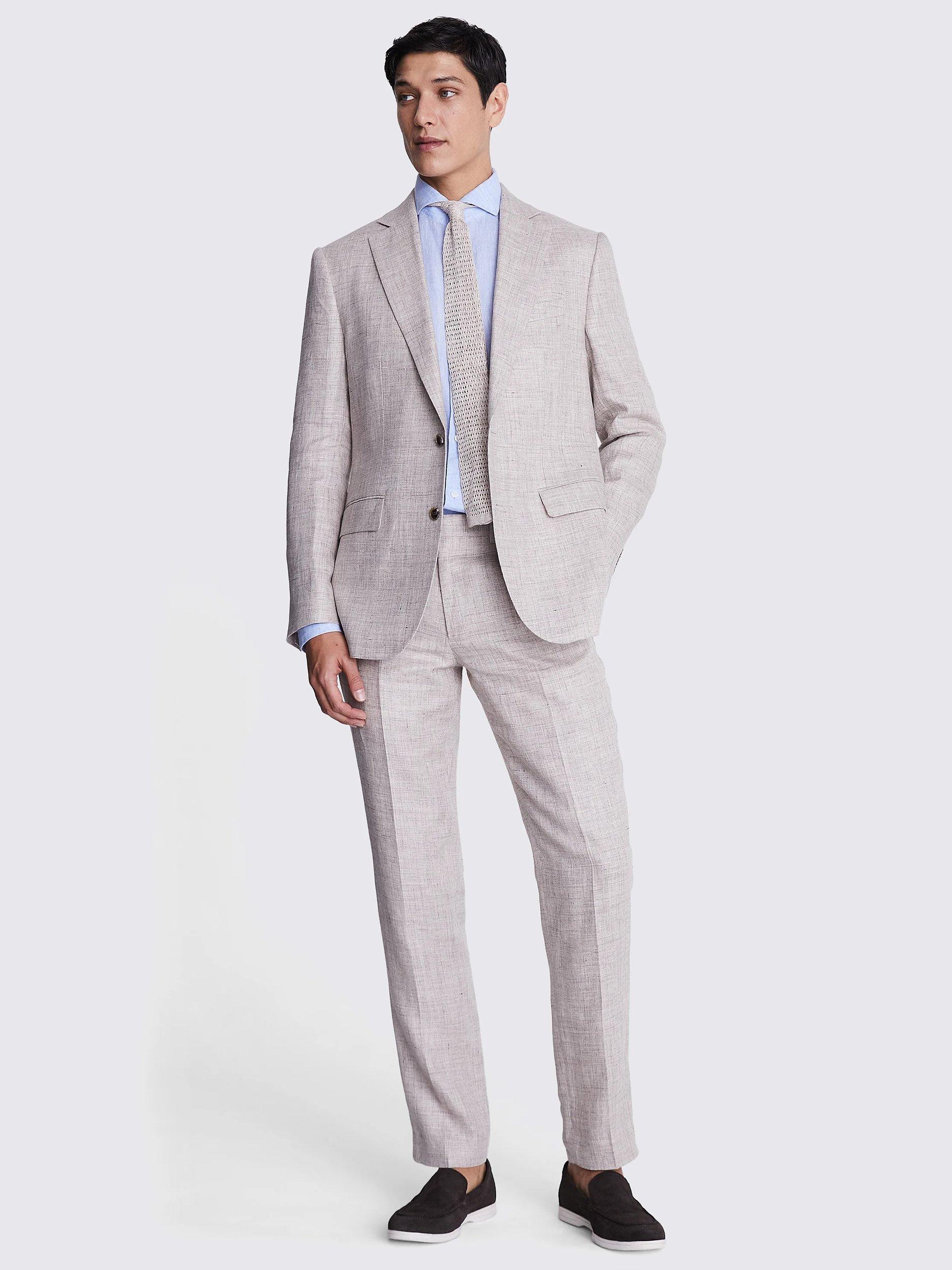 Moss Tailored Fit Linen Suit Jacket, Oatmeal, 44R