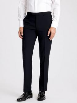 Moss Slim Fit Dress Trousers, Black, Black