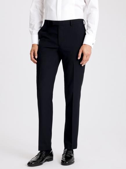 Moss Slim Fit Dress Trousers, Black