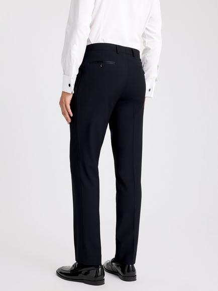 Moss Slim Fit Dress Trousers - view 2, Black